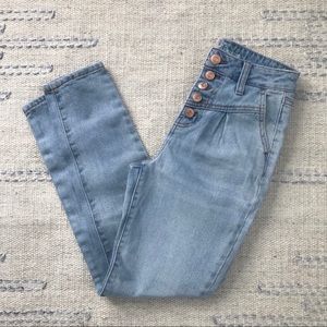 Wild Fable Light Wash High Waist Pleated Jeans 00